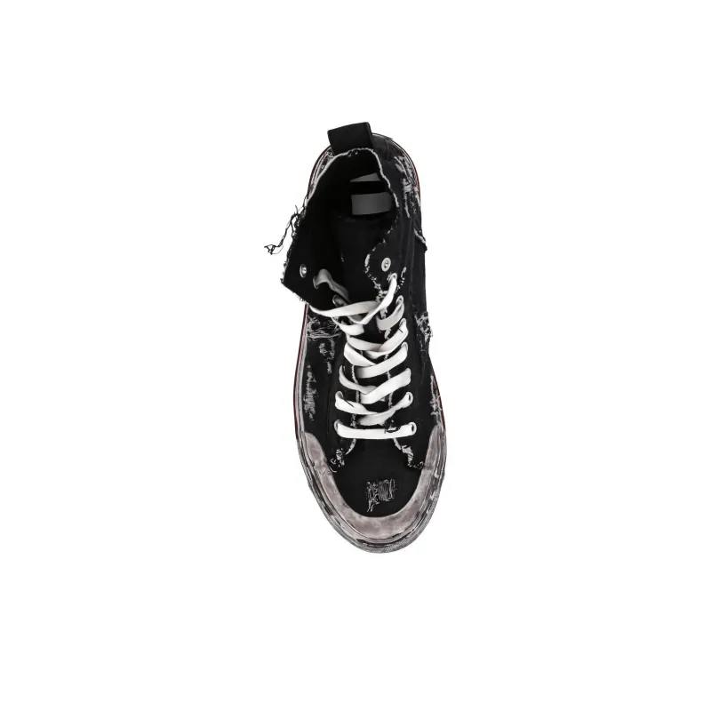DIESEL High-Top Skateboard Shoes Men's Black-4