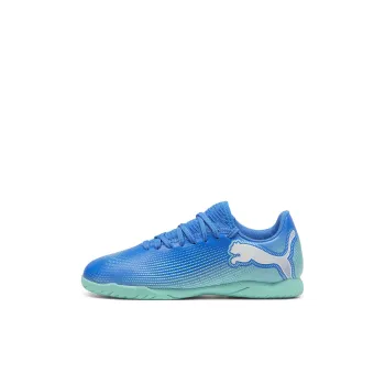 PUMA FUTURE 7 PLAY Anti-Slip And Wear-Resistant Rebound Low-Top Kids' Soccer Shoes Blue Kids'