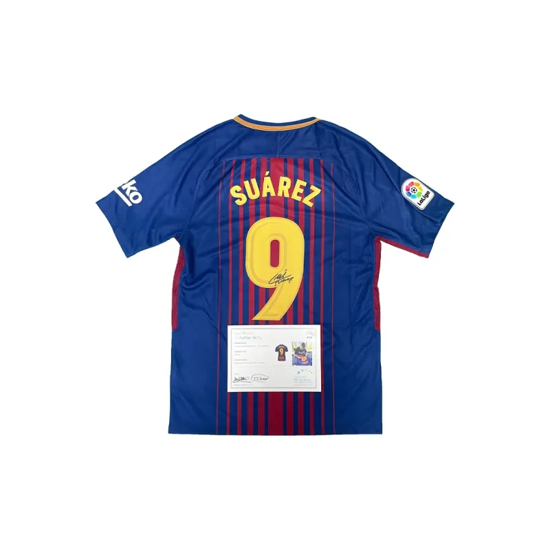 EM Football Fan Supplies Barça 17-18 Home Official Certificate Unframed Bare Collectible Unisex-3