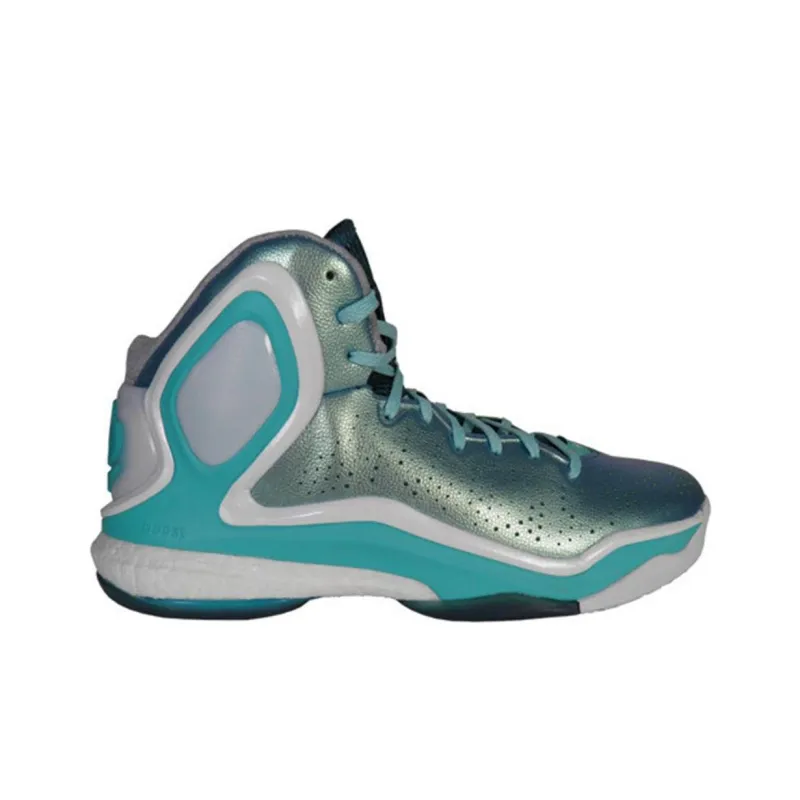 Adidas D Rose 5 Anti Slip Wear Resistant High Top Basketball Shoes Men's Blue-1