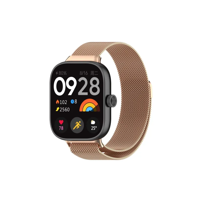 FZRT Xiaomi Compatibility Watch Band Quick Release Integrated Beige Blue Magnetic Steel Band Metal-10