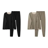 Men's 2 Set (Black+Khaki)