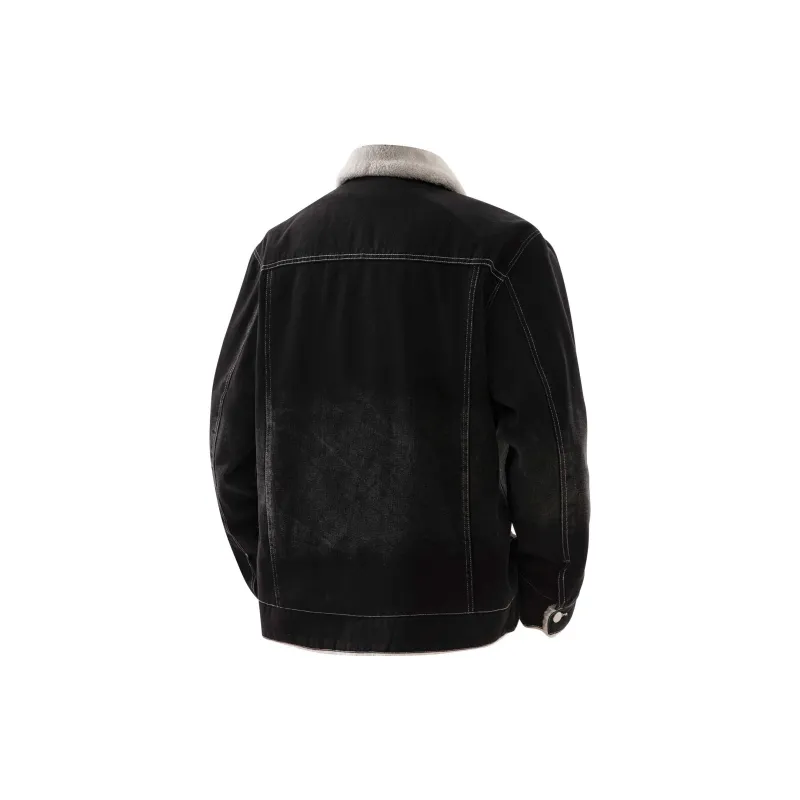 HSTYLE Jackets Unisex Black[Fleece-Lined And Thickened]-1
