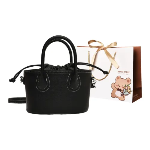 ERANGBEAR PU Bucket Bag, Shoulder Bag, Crossbody Bag, Handbag Women's Black/White/Brown/Khaki/Coffee
