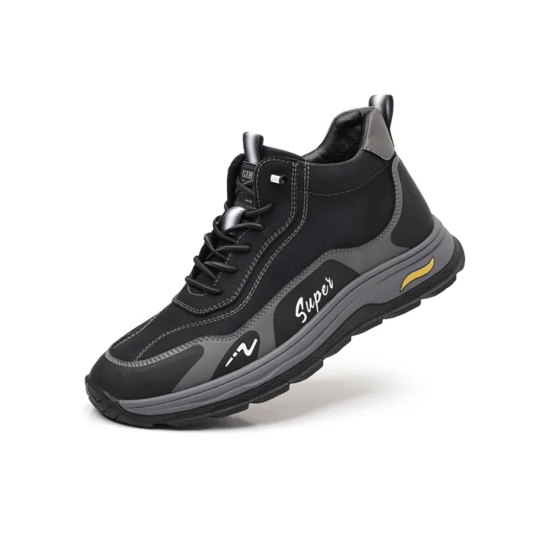 GIHO Insulated Shoe Warm Mid-Top Casual Shoes Men's Black-9