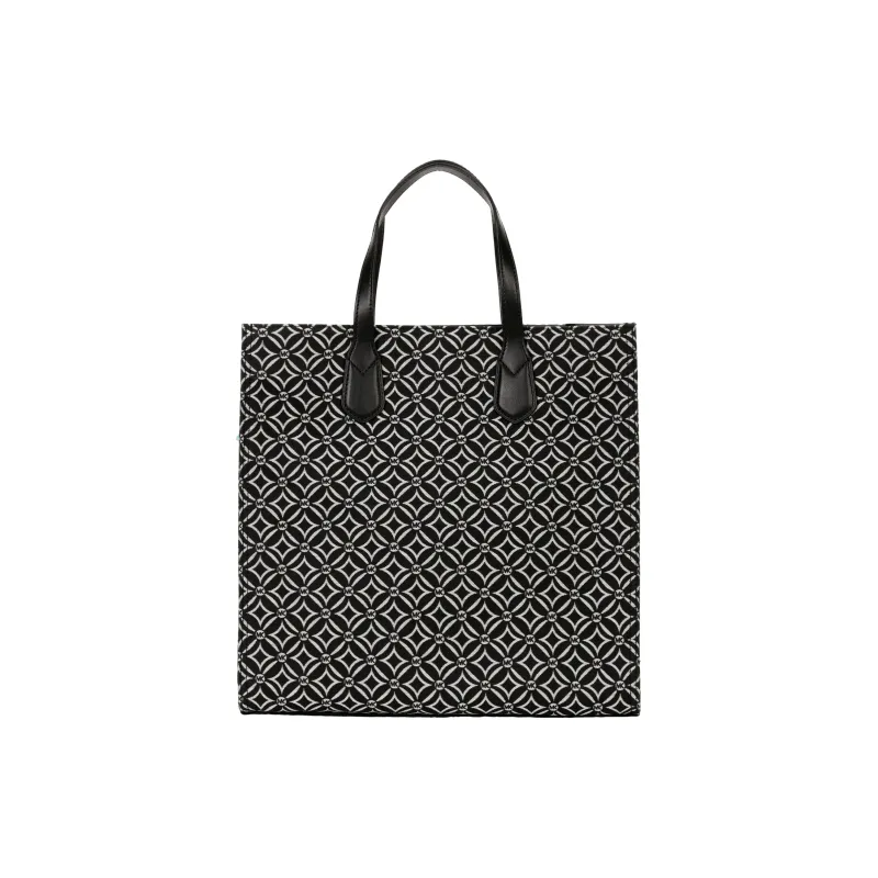 MICHAEL KORS Fabric Tote Bag, Shopping Bag, Handbag, Crossbody Bag Tubas Women's Black & White-4