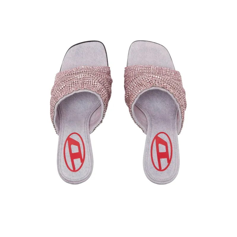 DIESEL D-Sydney S 100mm Chainmail-detail Sandals-4