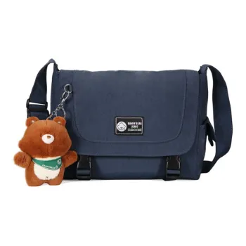 Dannybear Fabric Shoulder Bag Crossbody Bag Regular Unisex Dark Blue