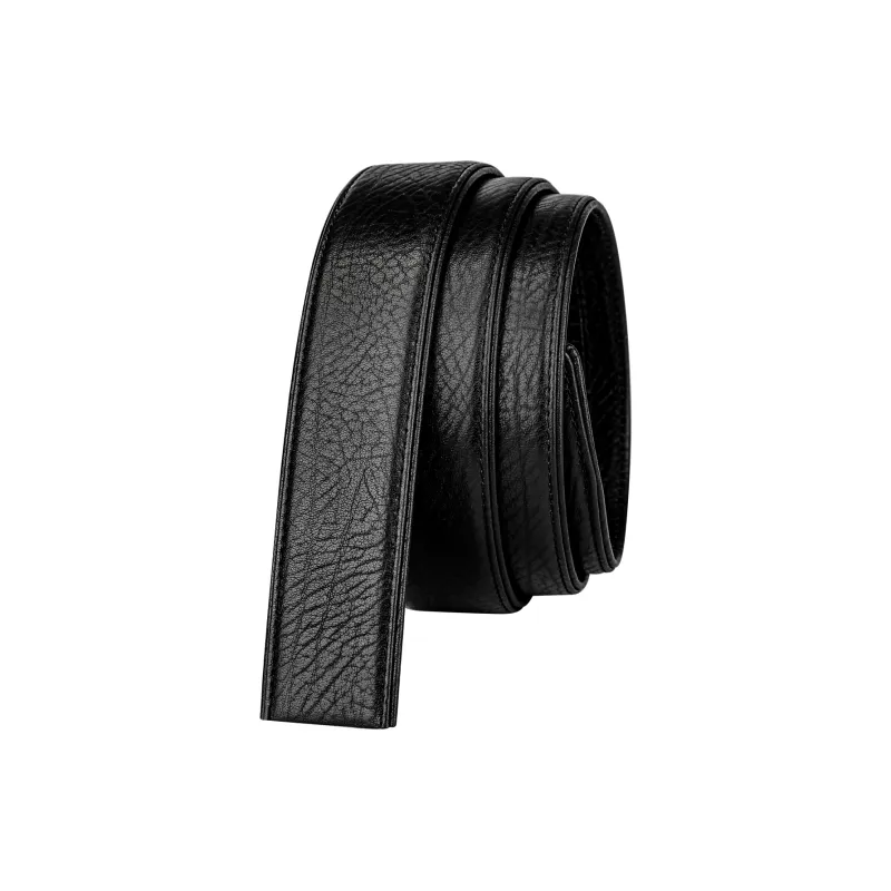 CATELLES Top Grain Cow Leather Leather Belts Men's Black 3.5cm-1