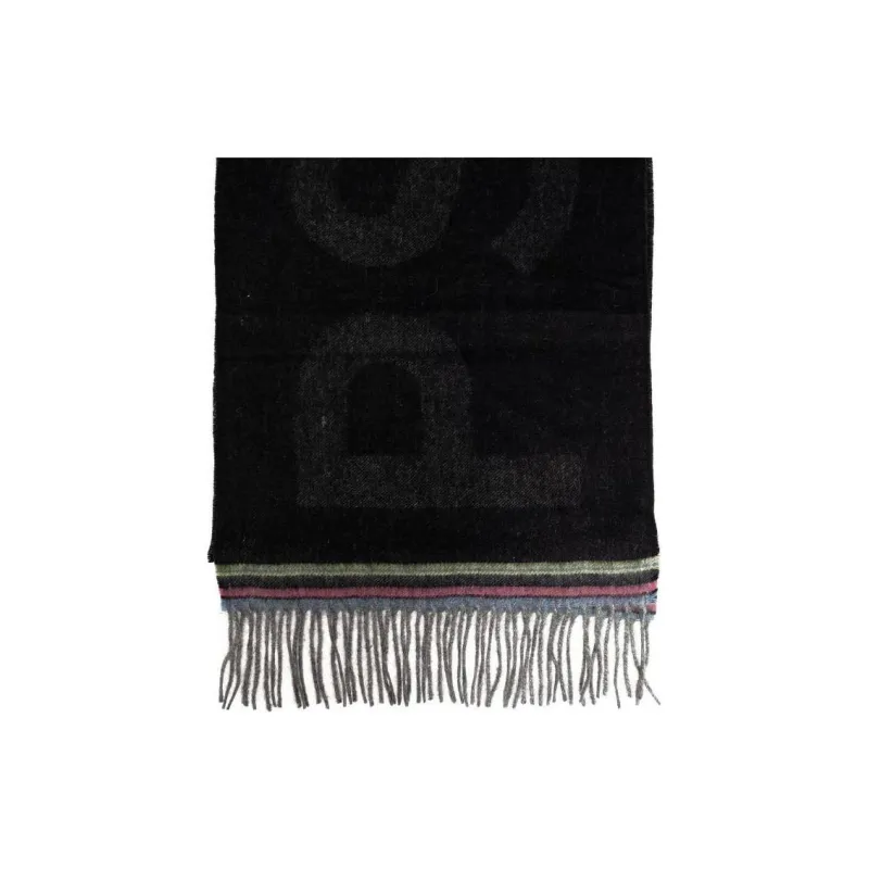 Paul Smith Acrylic Wool Knit Scarves Unisex Black-1
