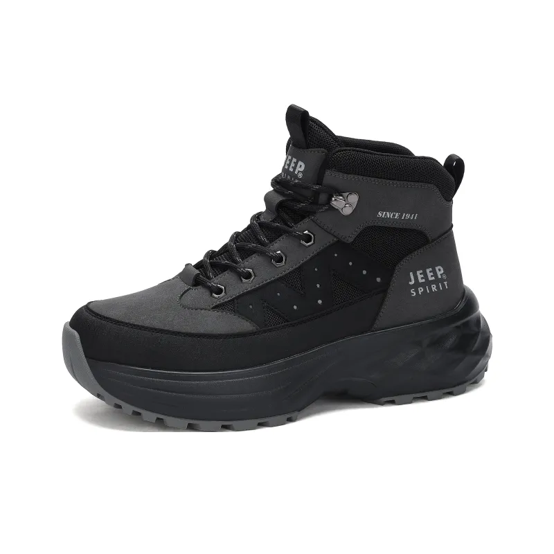 JEEP SPIRIT Cushioning Anti Slip Wear Resistant Water Resistant Impact Resistant High Top Outdoor Shoes Men's-2