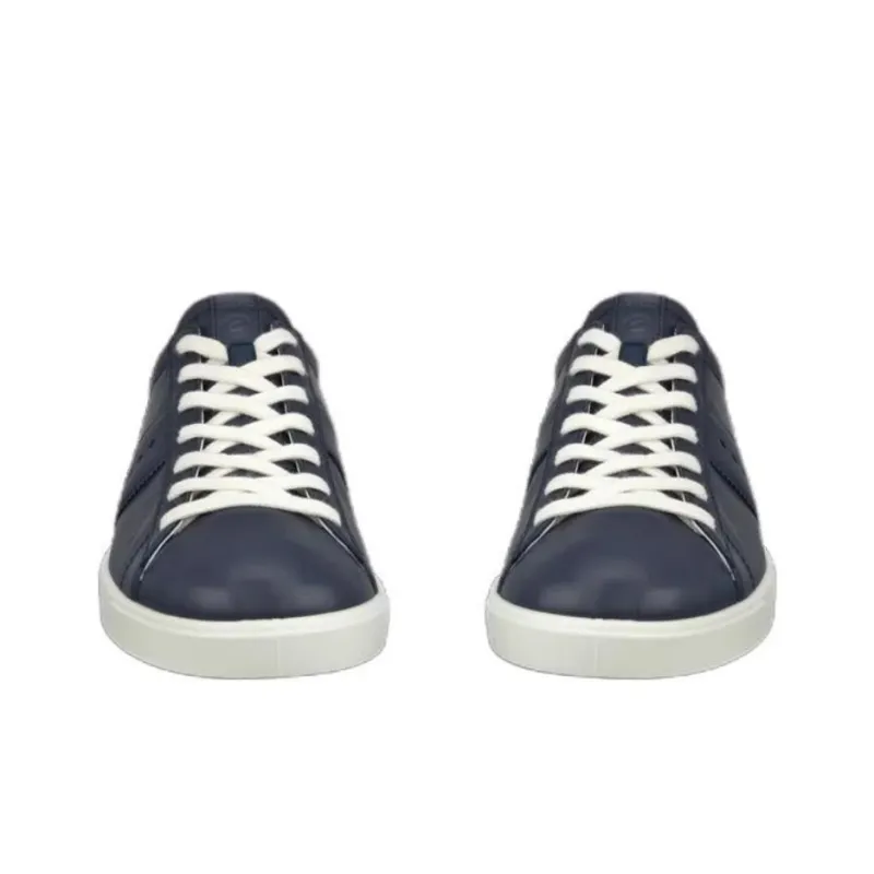 Ecco Street Lite Non slip Lightweight Low Top Skateboard Shoes Women's Blue White-3