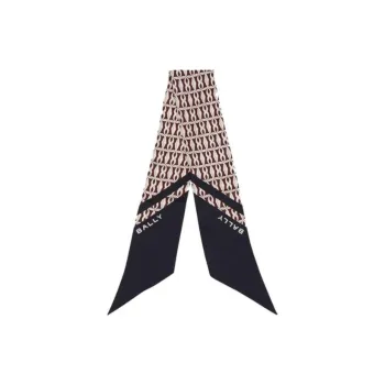 BALLY Mulberry Silk Scarves Women's Blue