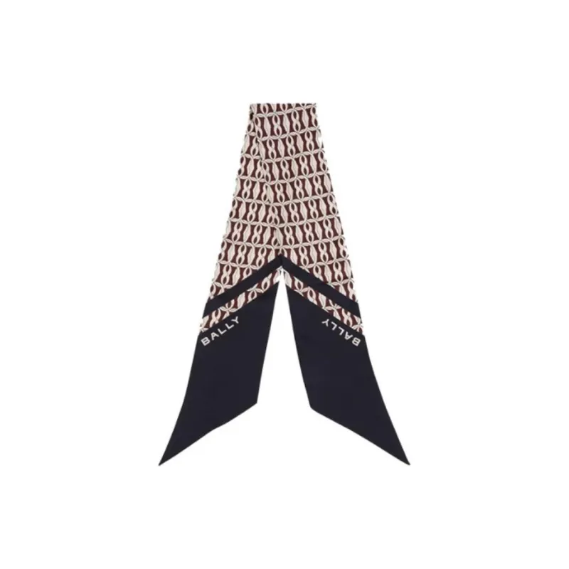BALLY Mulberry Silk Scarves Women's Blue-0