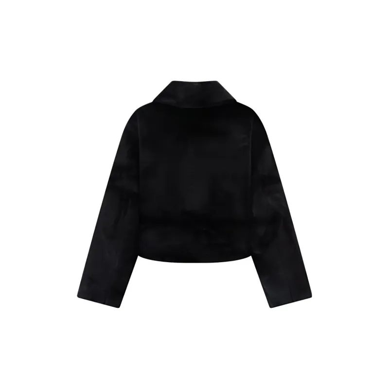 KUHNMARVIN Velvet feel Coat Women's Black-1