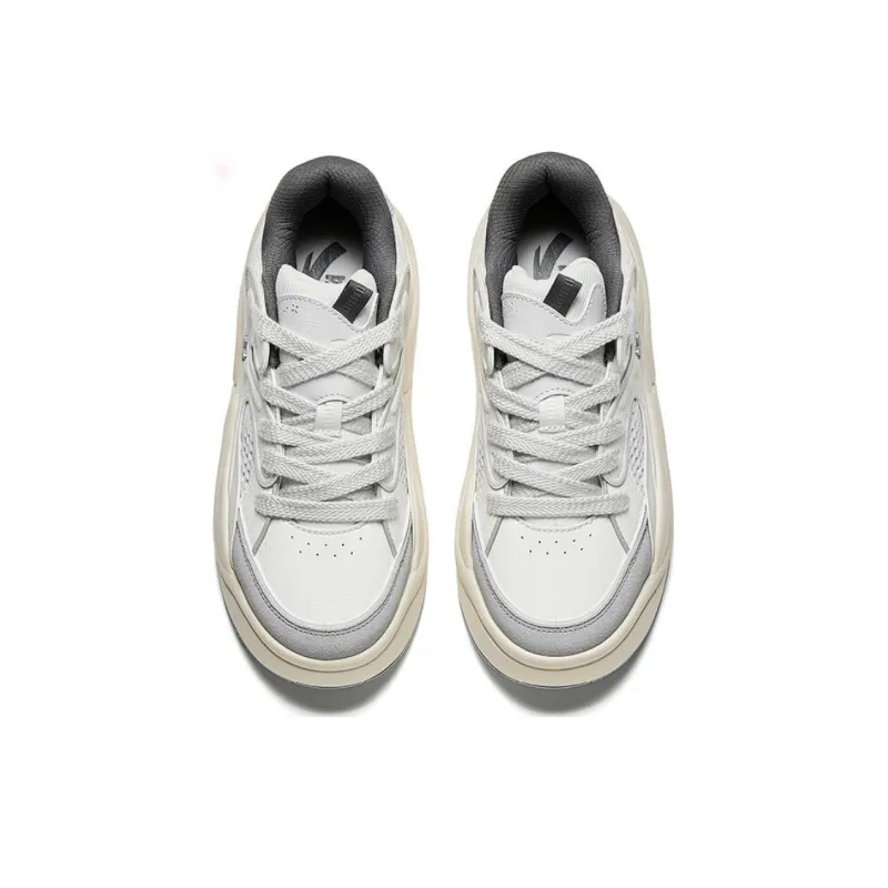 Anta Little Blue Orchid Anti Slip Wear Resistant Low Top Skateboard Shoes Women's White Gray-1
