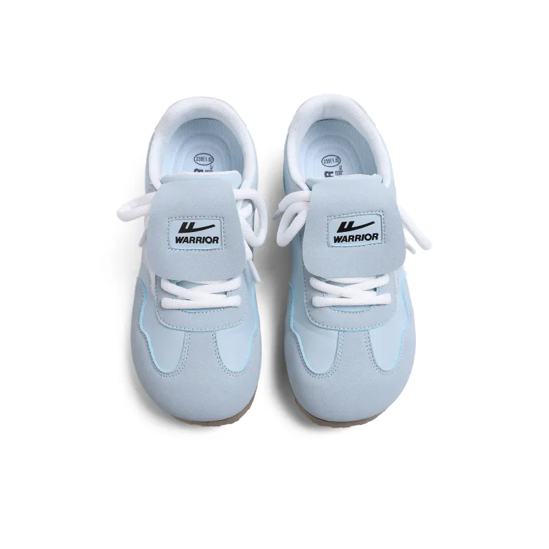 Warrior Wear resistant And Lightweight Low Top Skateboard Shoes Women's Blue Silver-2