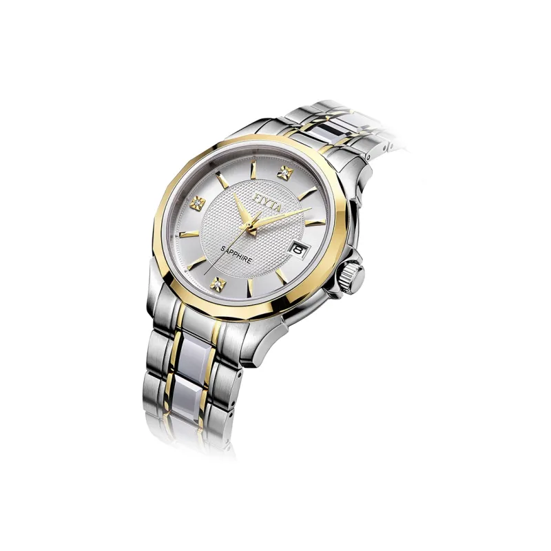 Fiyta Classic Collection TGA0058.TWT Mechanical Movement Stainless Steel Strap Watch Men's Watches Silver Dial-1