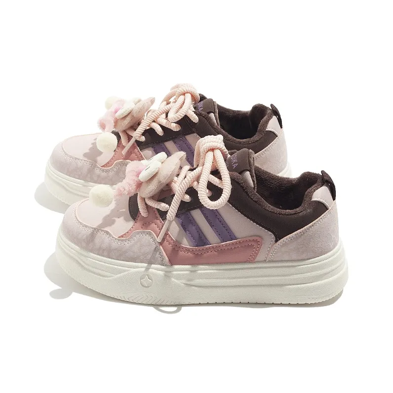 MEAKKEA Warm Slip-Resistant Low-Top Skateboard Shoes Women's-1