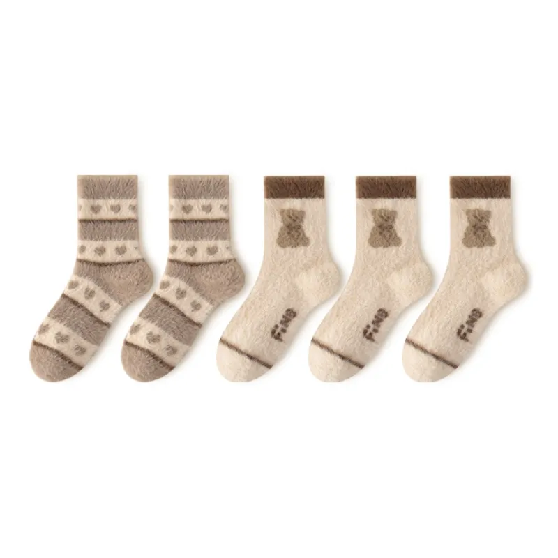MIIOW Mid Calf Socks Women's Combo Set-11