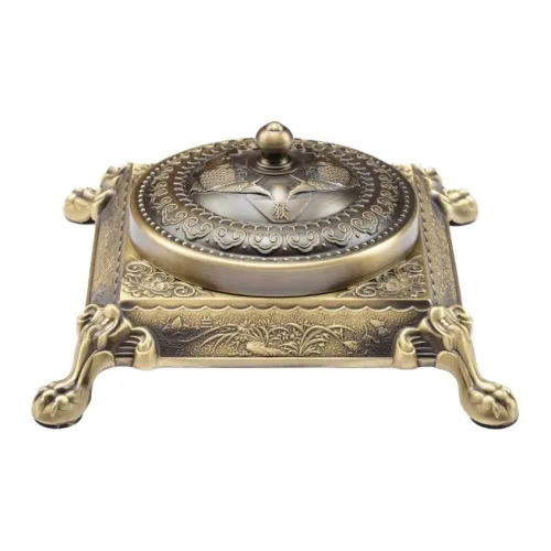 Xuan Rafters Pavilion Extra Large Vintage Nordic Style With Lid Ashtray Ornament Office Desktop Craft Gift