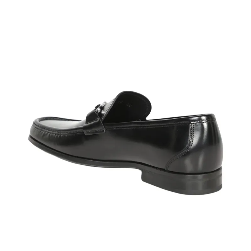 FERRAGAMO Grandioso Buckle Loafers Men's Black-3