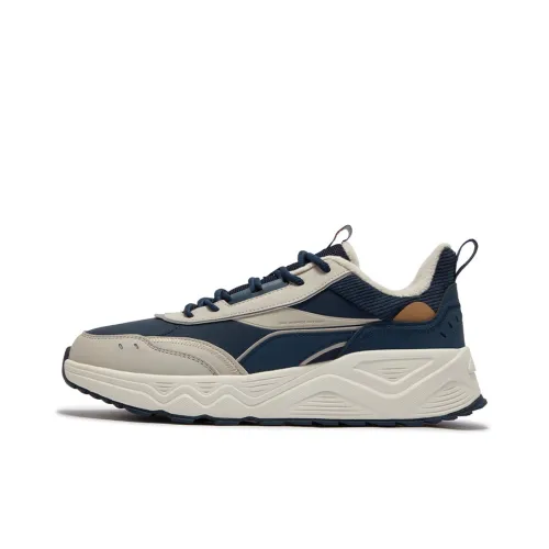 361° Anti-Slip Wear-Resistant Low-Top Casual Shoes Men's Beige Blue
