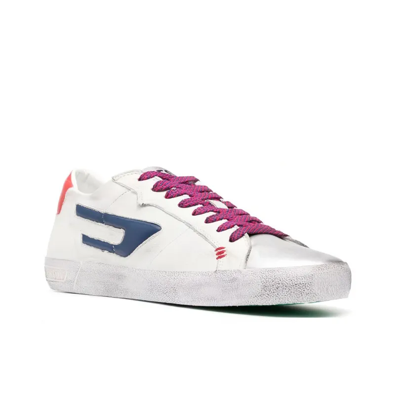 DIESEL Low Top Skateboard Shoes Men's White-2