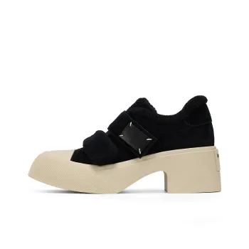 GG CC Casual Shoes Women's Low Top Black/Red/Milk Tea