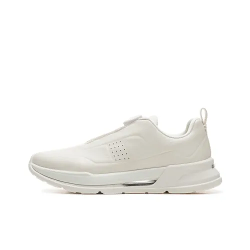 LI-NING 1990 Commuter Series Durable Cushioning Low-Top Casual Running Shoes Women's Ecru