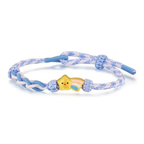 CHINA GOLD Smiley Face Stars, Super Cute, Good Luck 5D Solid Gold Priced In Gram Bracelets Unisex