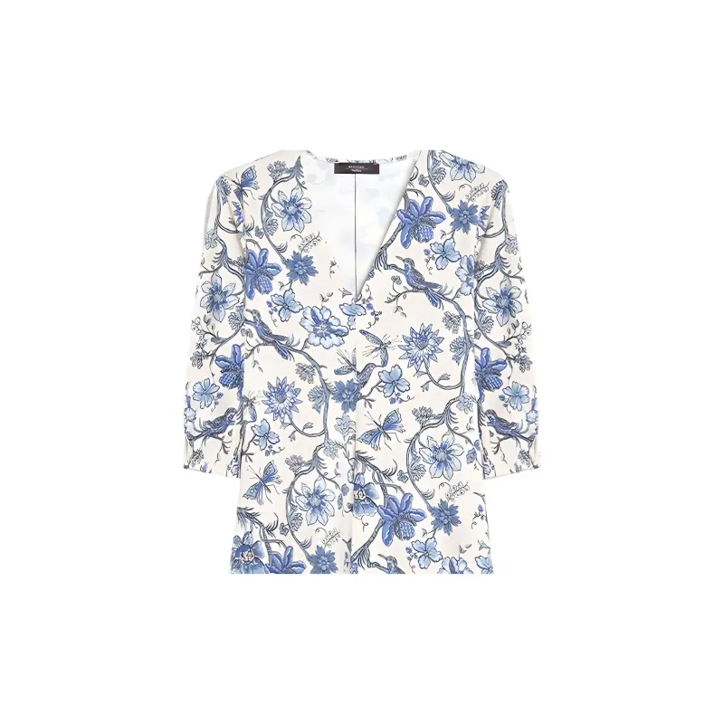 MaxMara Long Sleeved Dresses Women's Sky Blue-3