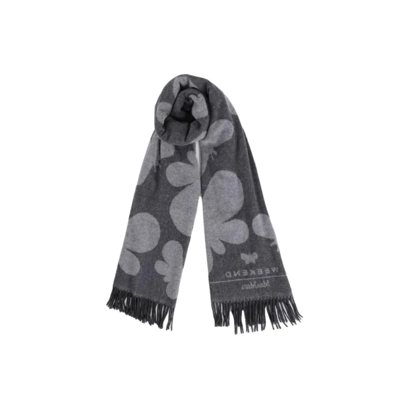 WEEKEND MaxMara Pure Wool Knit Scarves Women's Gray-1