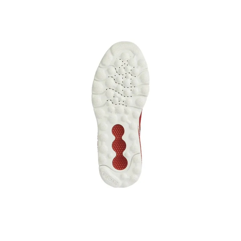 GEOX Spherica Actif Anti-Slip Wear-Resistant Low-Top Casual Shoes Men's Red Black-5