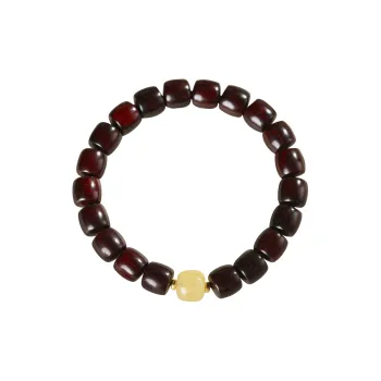 Cuiya Golden Building Sandalwood Bracelets Unisex