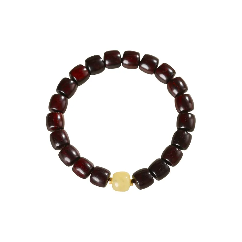 Cuiya Golden Building Sandalwood Bracelets Unisex-0