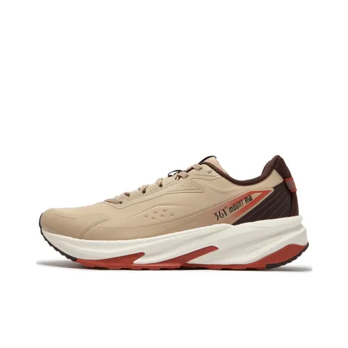 361° Anti-Slip And Wear-Resistant Water-Resistant Low-Top Casual Running Shoes Men's Brown White