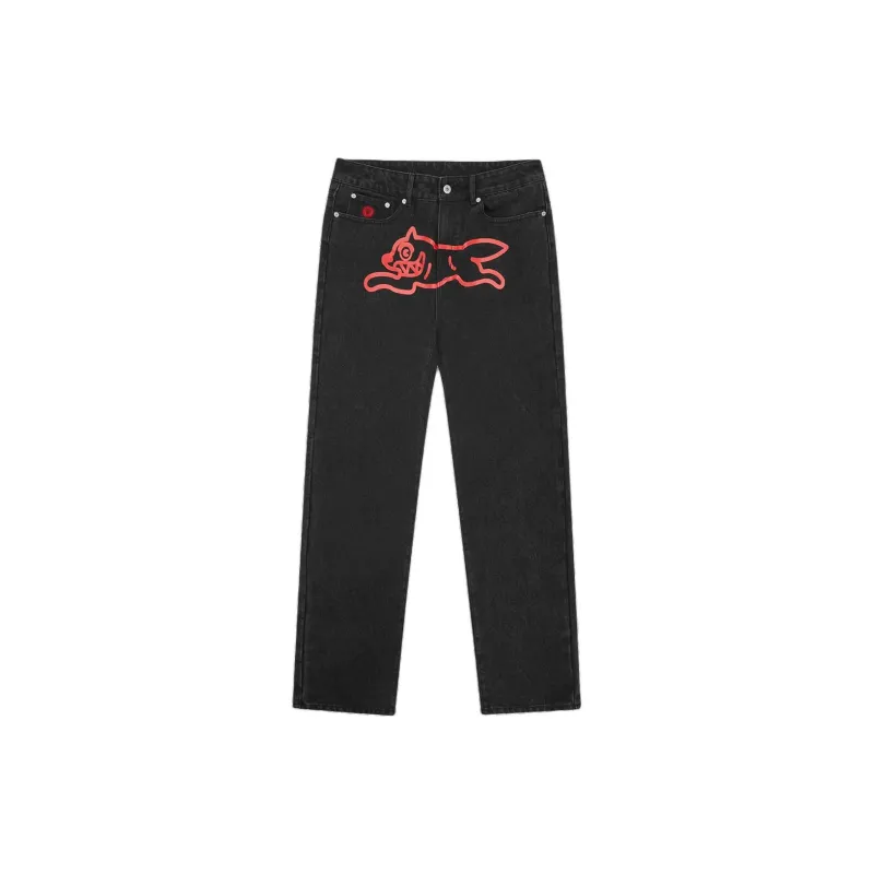 Ice Cream Running Dog print Jeans-1