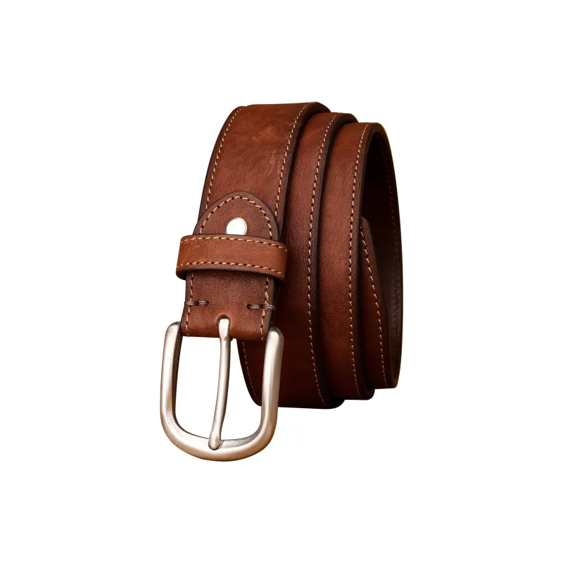CATELLES Thick Horse Leather Leather Belts Men's Black/Coffee/Camel 3.8cm-9