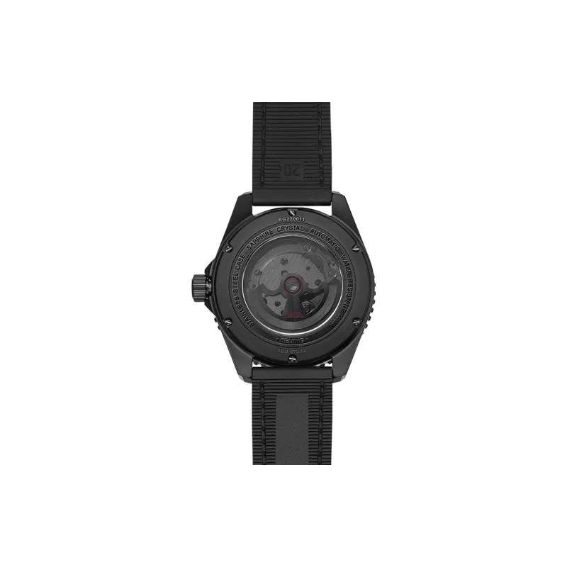 Beijing Cool Black Automatic Mechanical Movement Silicone Strap Watch Men's Watches Black Dial-4