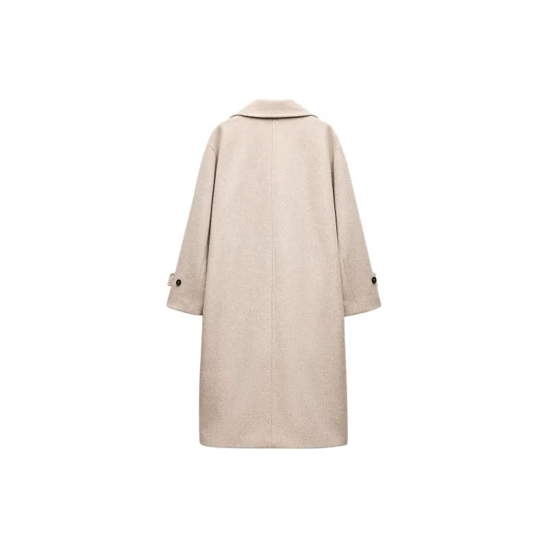 ZARA Coats Women's Beige-1