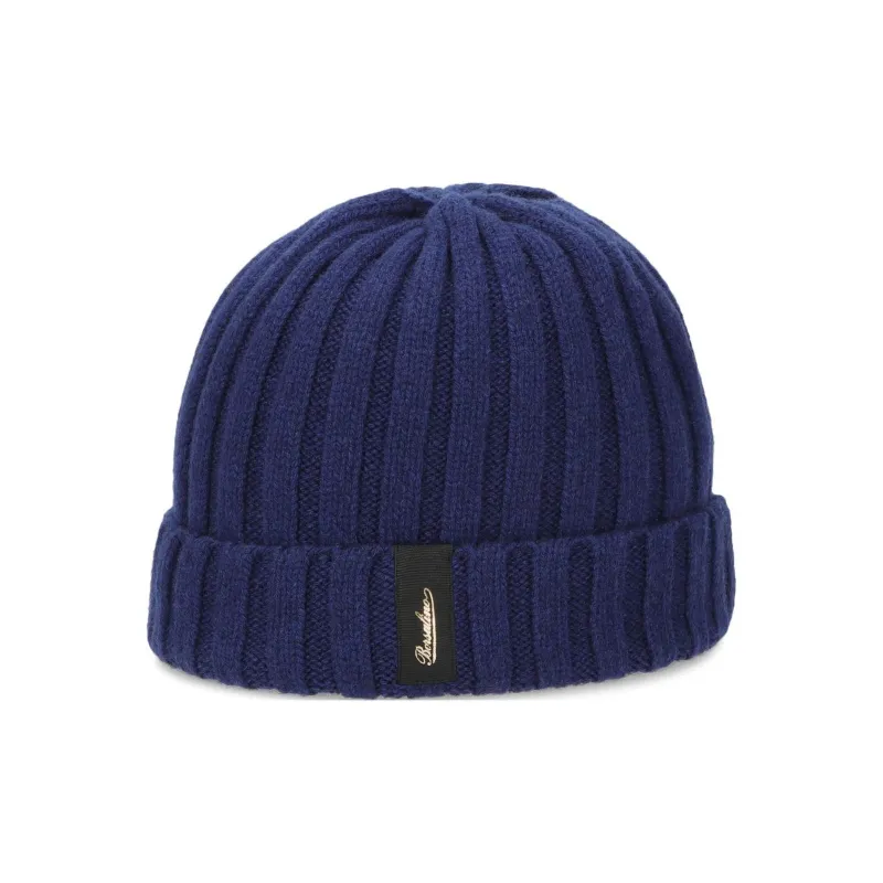 Borsalino Logo patch Ribbed Beanie-0