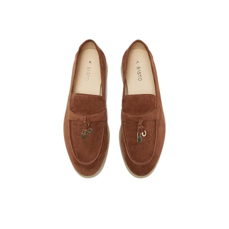 BASTO Loafers Women's Ecru/Camel/Light Apricot-11