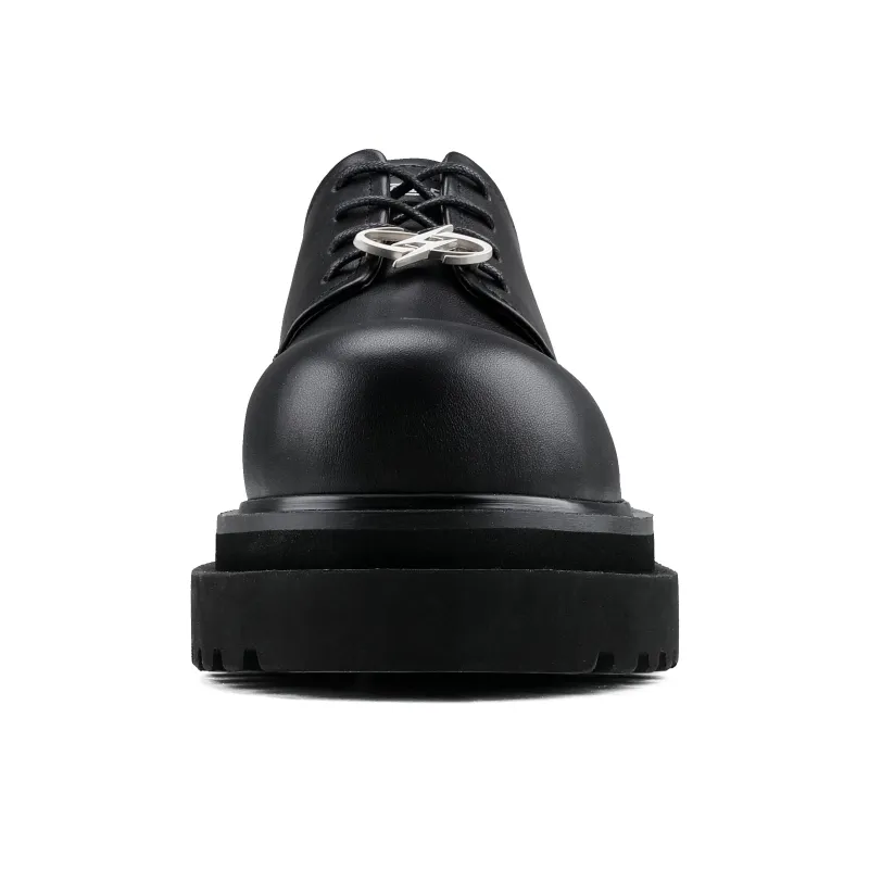 HANQIAORIJI Black Blood Series Derby Shoes Men's Black-5