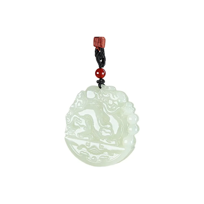 Shujie Hetian Jade White Jade/Pale Greenish White Jade Unisex-1