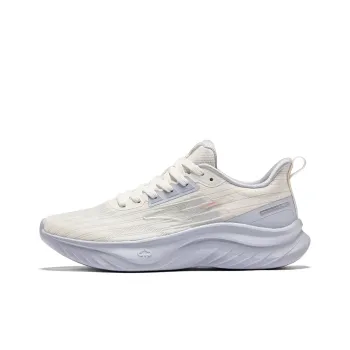 Erke Cushioning Wear Resistant Low Top Running Shoes Women's Microcrystal White Smoky Purple