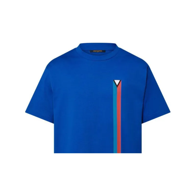 LOUIS VUITTON Short Sleeved Embroidered Cotton T Shirt-6