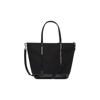 Vanessa Bruno Canvas Tote Bag, Shopping Bag, Canvas Bag, Shoulder Bag, Crossbody Bag, Handbag Small Size Women's Black