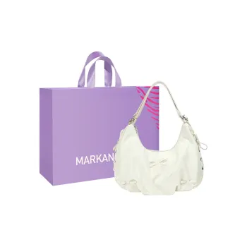 MARKANGARO PU Portable Crossbody Double Shoulder Bag Women's White/Black/Blue/Green