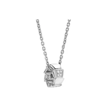 BVLGARI SERPENTI VIPER 18K White Gold Necklaces Women's Silver